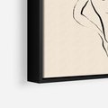 Obraz w ramie 100x70 - Piękno w Minimalizmie - abstrakcyjny rysunek, minimalistyczna kreska - rama czarna