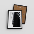 Plakat w ramie 30x40 - Awangarda w Kontraście - architektura, nowoczesne formy - rama czarna