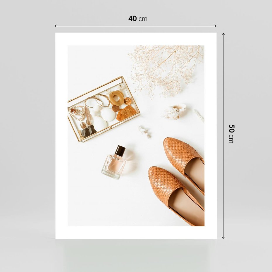 Plakat bez ramy 40x50 - Elegancja w Szafie - modowa fotografia, buty