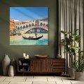 Obraz na płótnie 40x40 - Romantyczna przejażdżka gondolą w Wenecji - Wenecja, gondola