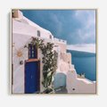 Obraz w ramie 50x50 - Urok Greckiej Wyspy - Santorini, Grecja - rama drewno