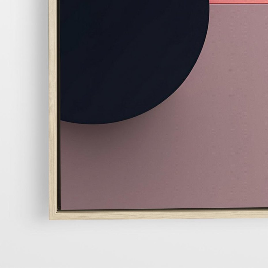 Obraz w ramie 70x50 - Przenikanie przestrzeni czasu - abstrakcja, geometria - rama drewno