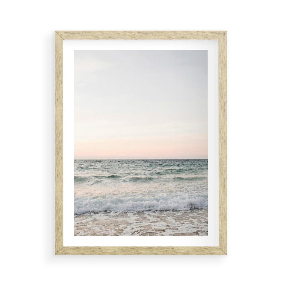 Plakat w ramie 50x70 - Morze i Fale - morze, fale - rama drewno