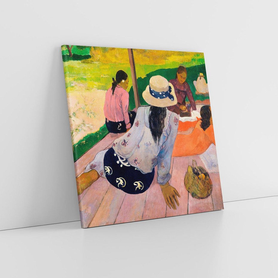 Obraz na płótnie 40x40 - Sjesta 1892, Paul Gauguin - Reprodukcja - reprodukcja, obraz na płótnie