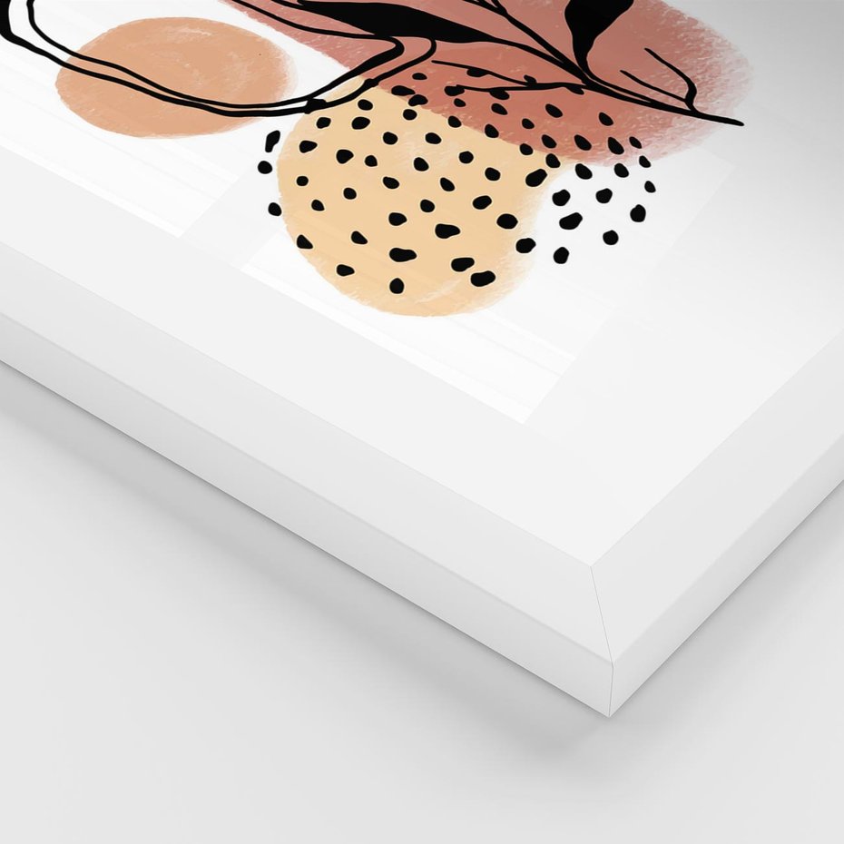 Plakat w ramie 40x50 - Migotliwe Harmonie - abstrakcja, sztuka nowoczesna - rama biała