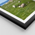 Plakat w ramie 30x40 - Górskie Owce - góry, owce - rama czarna