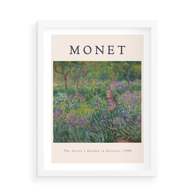 Plakat w ramie 50x70 - Reprodukcja Moneta - Monet, reprodukcja - rama biała