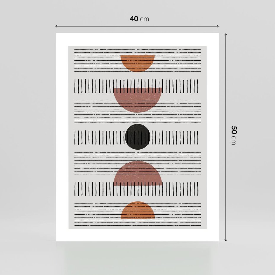 Plakat bez ramy 40x50 - Plakat w Stylu Abstrakcji - geometryczna grafika, plakat