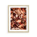 Plakat w ramie 30x40 - Magia Jesiennej Ziemi - liście, jesień - rama drewno