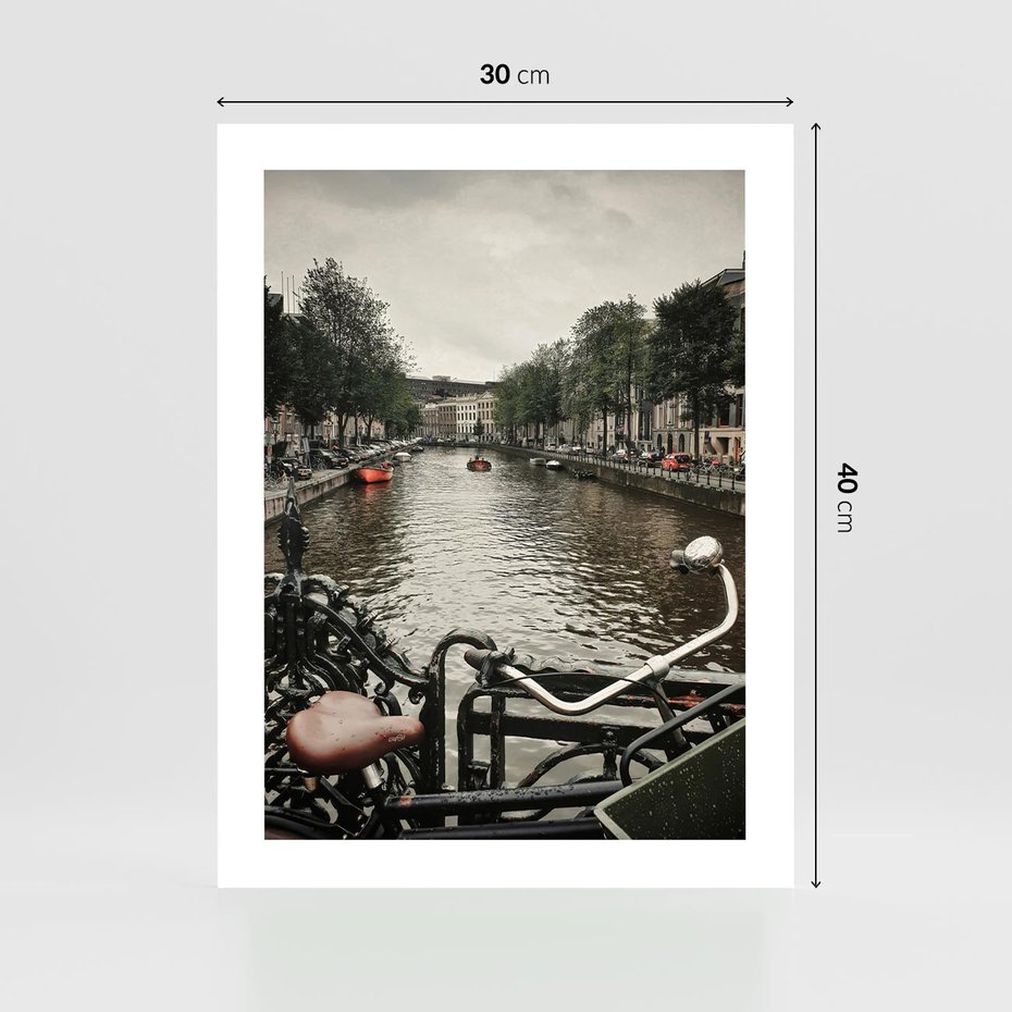 Plakat bez ramy 30x40 - Miasto na Wodzie - holenderskie kanały, amsterdam