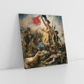 Obraz na płótnie 30x30 - "Wolność prowadząca lud" Eugène Delacroix - Reprodukcja - reprodukcja, obraz na płótnie