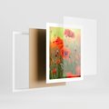 Plakat w ramie 40x50 - Makowa Pasja - maki, kwiaty - rama biała
