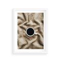 Plakat w ramie 30x40 - Filiżanka Kawy na Brązowym Kocu - kawa, czarna kawa - rama biała
