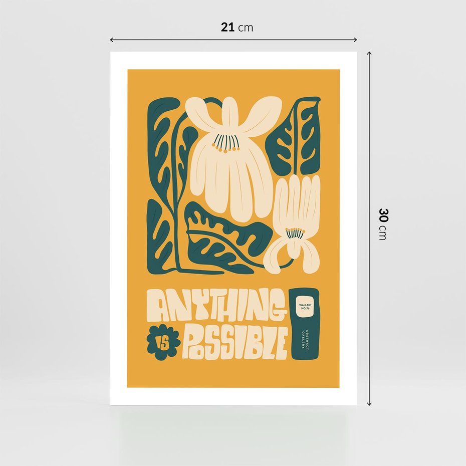 Plakat bez ramy 21x30 - Impulsy Harmonii - kwiaty, nowoczesny plakat