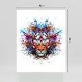 Plakat bez ramy 40x50 - Tygrys w graficznej oprawie - tygrys, grafika