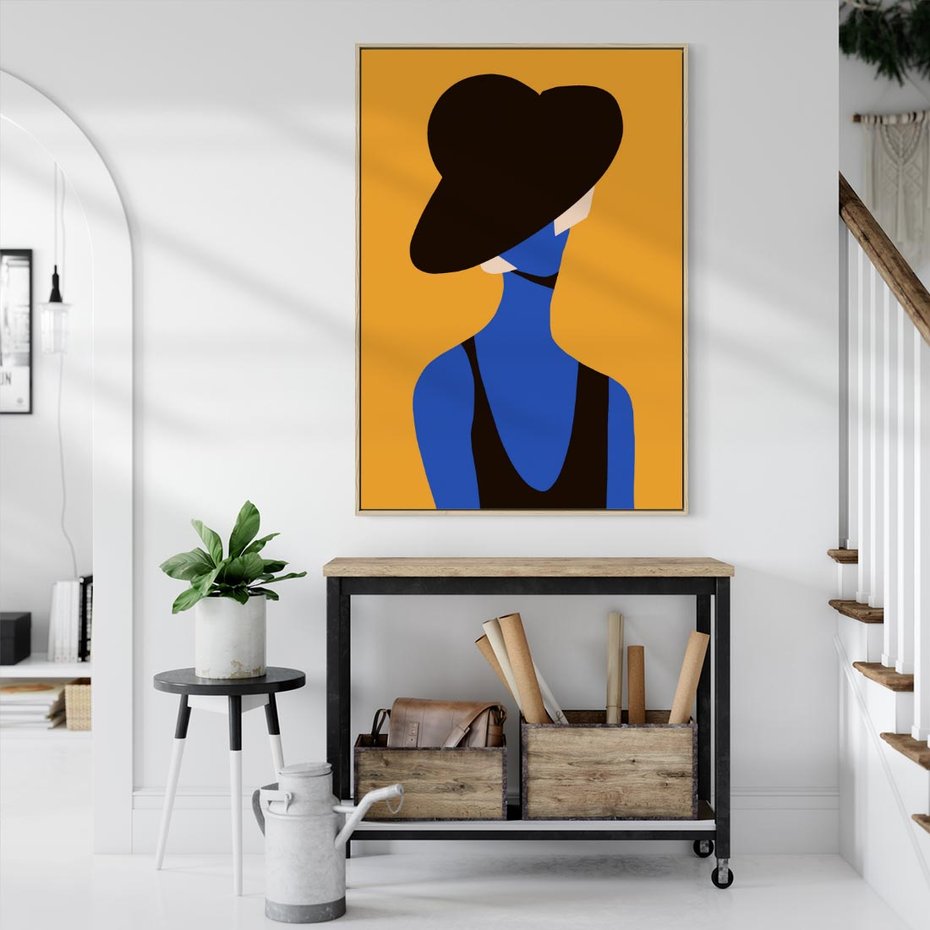 Obraz w ramie 50x70 - Zaklęte Zniknięcie - sztuka nowoczesna, plakat - rama drewno