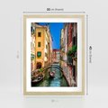 Plakat w ramie 30x40 - Romantyczna Gondola - Wenecja, gondola - rama drewno
