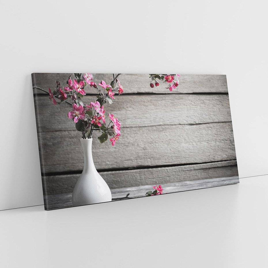 Obraz na płótnie 120x60 - Harmonia w wazonie - kwiaty, wazon