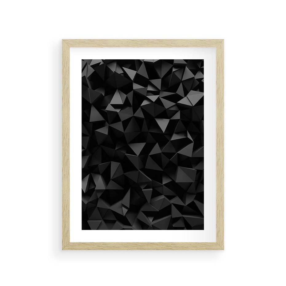 Plakat w ramie 30x40 - Geometryczna nowoczesność - geometryczne, nowoczesne - rama drewno