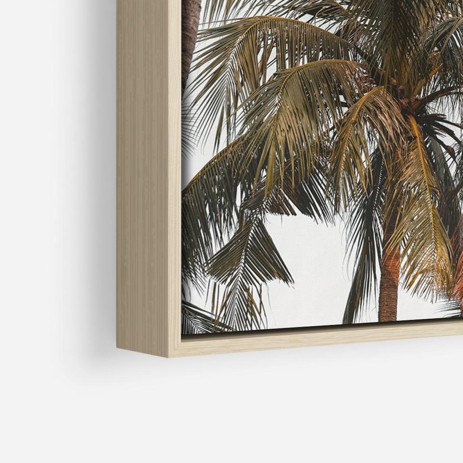 Obraz w ramie 70x50 - Palmy - tęsknota za Hawajami - palmy, Hawaje - rama drewno