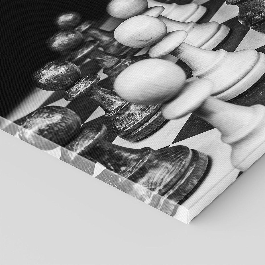 Obraz na płótnie 70x50 - Wzruszający Taniec na Szachownicys - szachy, gra