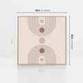Obraz w ramie 80x80 - Zgeometryzowane Wizje - boho plakat, minimalizm - rama drewno