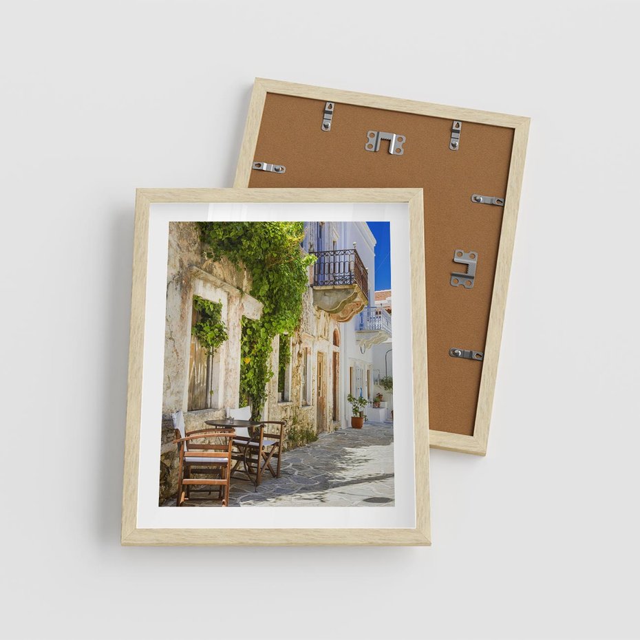 Plakat w ramie 40x50 - Zaklęta Przestrzeń - uliczka, perspektywa - rama drewno