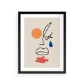 Plakat w ramie 30x40 - Impresje Plam - abstrakcyjny obraz, przypomina twarz - rama czarna