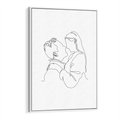 Obraz w ramie 50x70 - Bezgraniczne Tańce - para zakochanych, kobieta i mężczyzna - rama biała