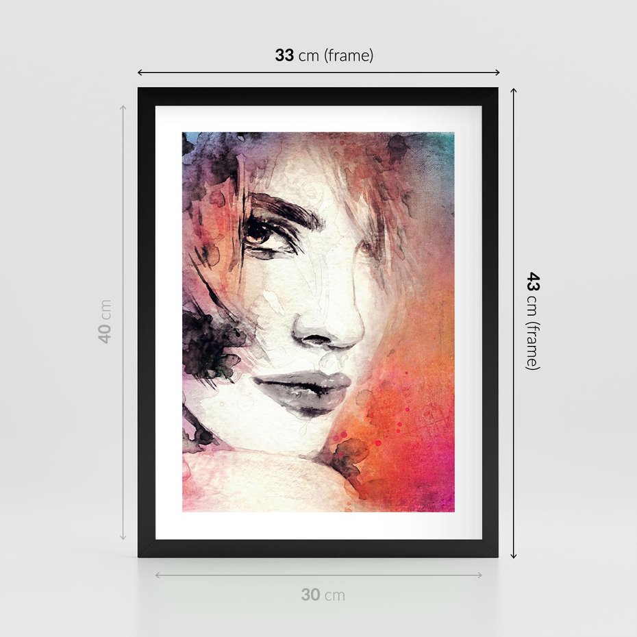 Plakat w ramie 30x40 - Kobieta w sztuce - portret, kobieta - rama czarna
