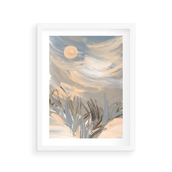 Plakat w ramie 30x40 - Światłości Taniec - akwarela, obraz - rama biała