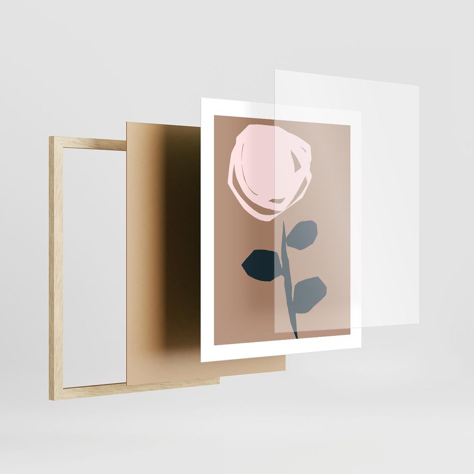 Plakat w ramie 40x50 - Niewytłumaczalne - abstrakcyjny obraz, plakat - rama drewno