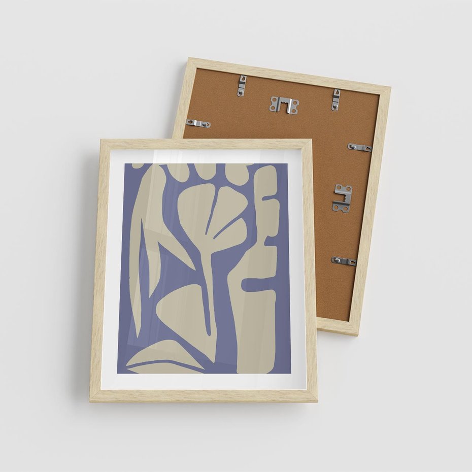 Plakat w ramie 40x50 - Echa Wizualnej Transcendencji - skandynawski styl, plakat - rama drewno