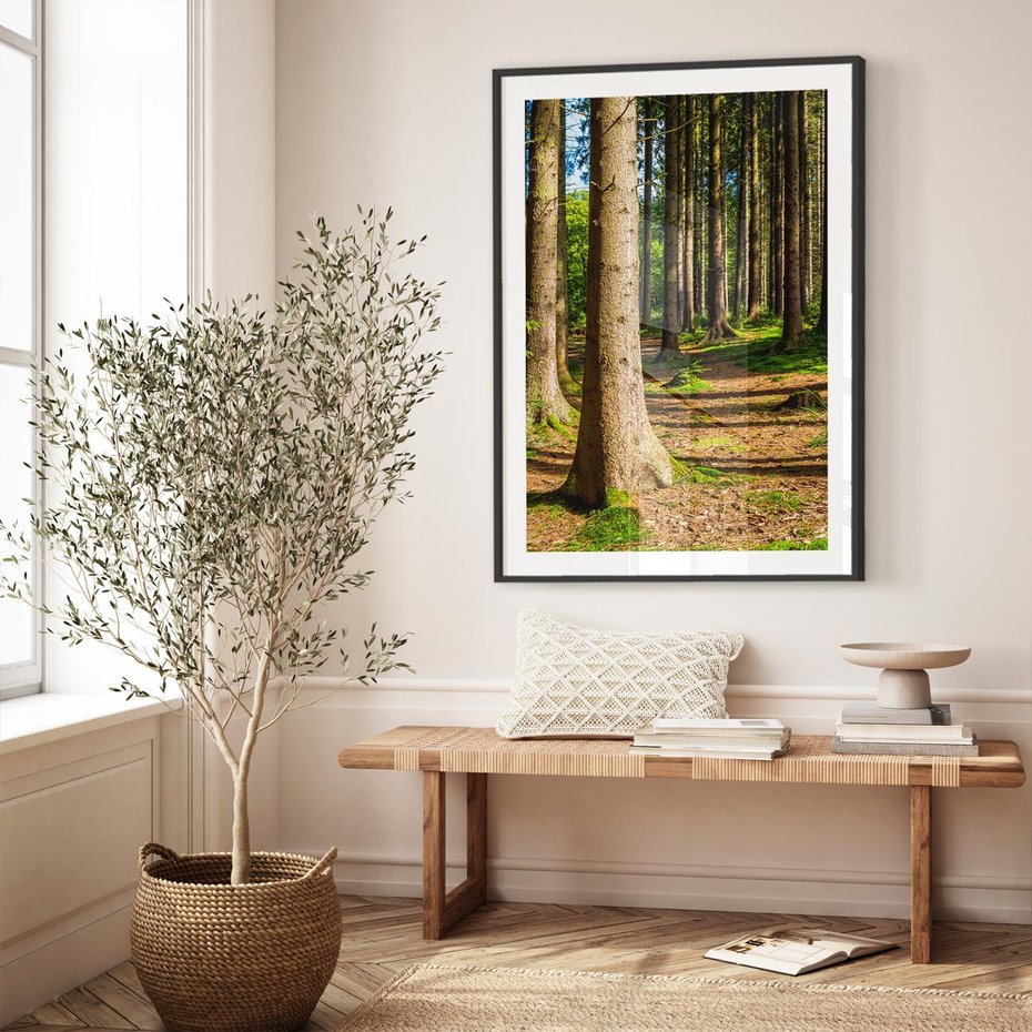 Plakat bez ramy 30x40 - Las: harmonia natury - las, drzewa