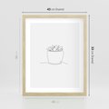 Plakat w ramie 40x50 - Rozkwitające Echa - szkic, minimalizm - rama drewno