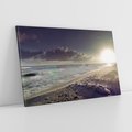 Obraz na płótnie 120x80 - Plaża Morza i Zachód Słońca - plaża, morze