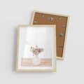 Plakat w ramie 40x50 - Kwiaty w Minimalistycznym Wazonie - kwiaty, wazon - rama drewno