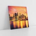 Obraz na płótnie 70x70 - Zachód słońca w Nowym Jorku - Nowy Jork, zachód