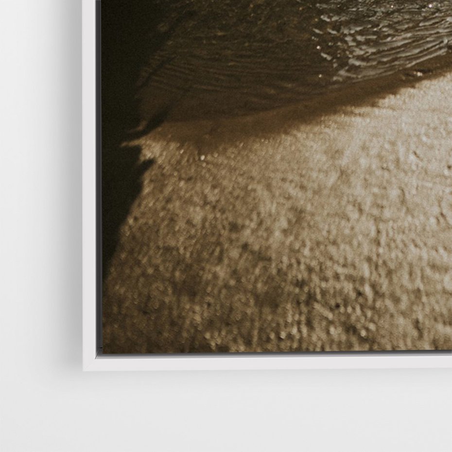 Obraz w ramie 70x100 - Relaksujący Raj - plaża, morze - rama biała