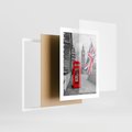 Plakat w ramie 30x40 - Londyńska Budka przy Big Benie - Londyn, budka - rama biała