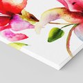 Obraz na płótnie 40x40 - Kwiaty w akwareli - delikatne piękno - kwiaty, akwarela