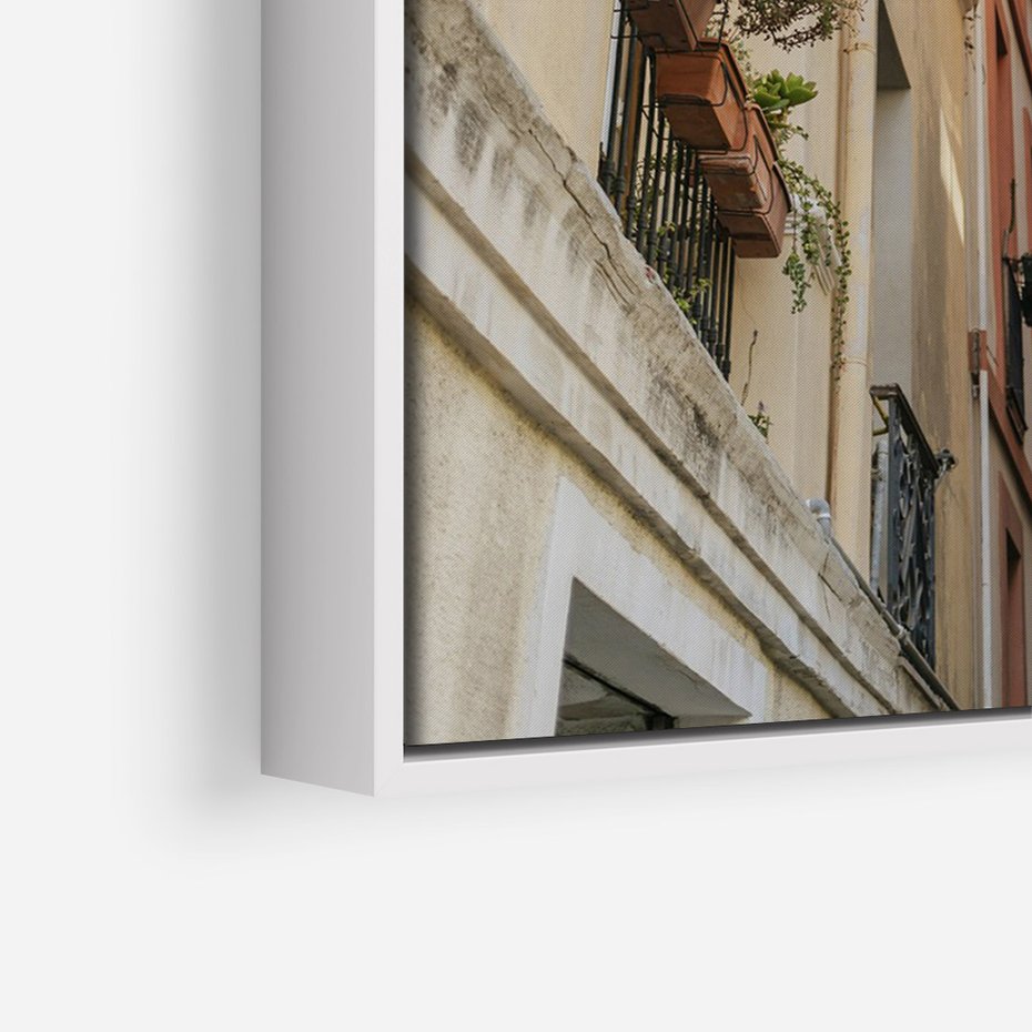 Obraz w ramie 50x70 - Włoskie uroki - włoskie, uliczki - rama biała
