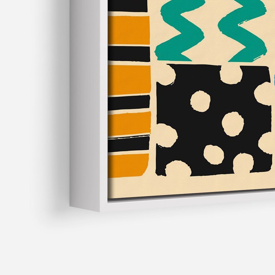 Obraz w ramie 50x70 - Etno Boho - etno ornamenty, boho klimat - rama biała