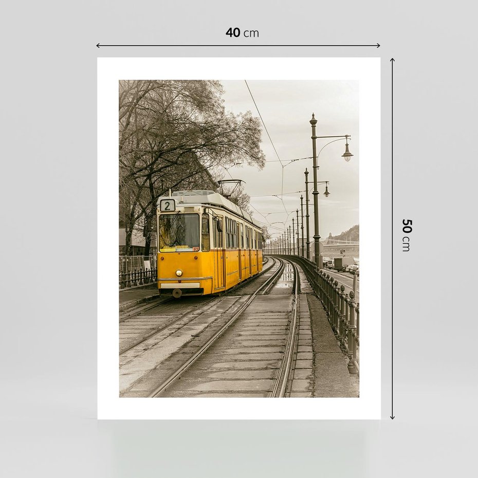 Plakat bez ramy 40x50 - Tramwaj w Lizbonie - Lizbona, tramwaj