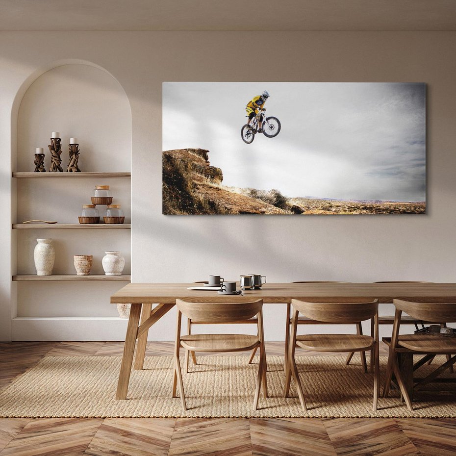 Obraz na płótnie 100x50 - Adrenalina na Dwóch Kółkach - rower, downhill