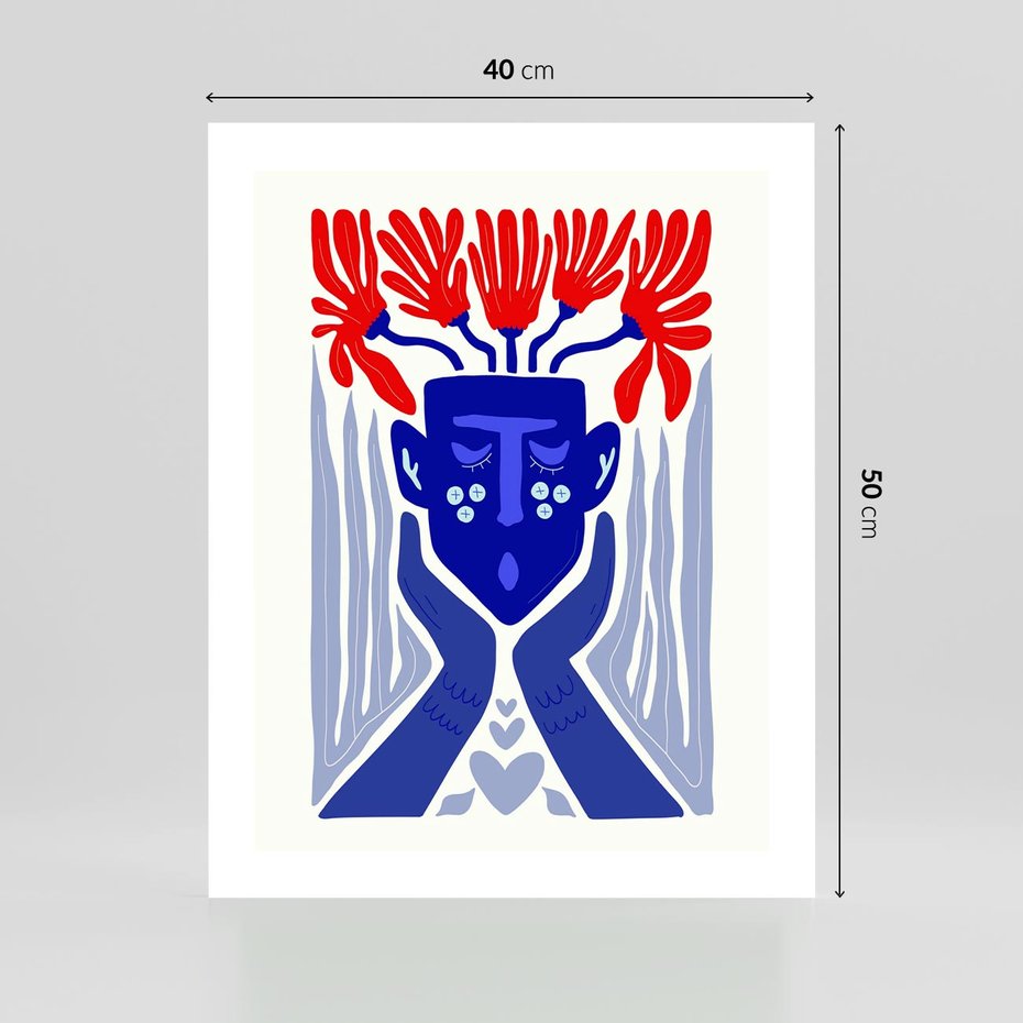 Plakat bez ramy 40x50 - Nowoczesne Wcielenie Boho - etniczna maska, boho styl