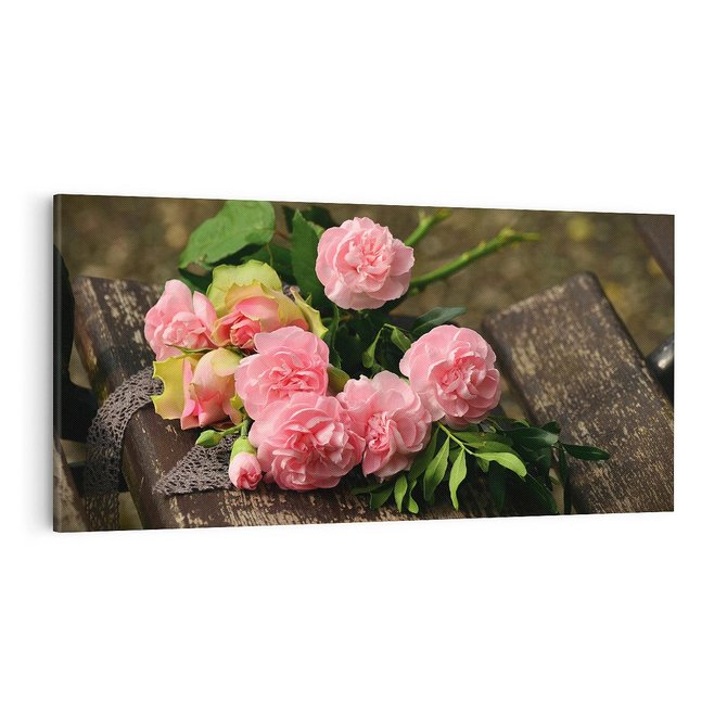 Obraz na płótnie 100x50 - Różowe Piękno - róże, kwiaty