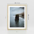 Plakat w ramie 30x40 - Mistyczna Aura - morze, mgła - rama drewno