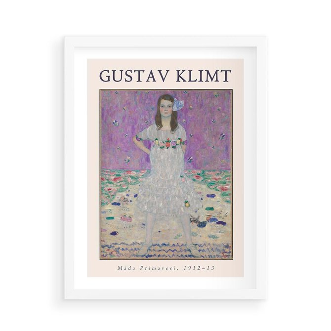 Plakat w ramie 50x70 - Gustav Klimt: Reprodukcja - reprodukcja, gustav klimt - rama biała