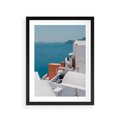 Plakat w ramie 30x40 - Magiczna Wyspa na Twojej Ścianie - Santorini, wyspa - rama czarna